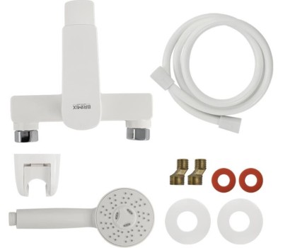 BRIMIX - Смеситель для ванны, c коротким изливом, шаровый, из высокопрочного АБС пластика, премиум, цвет БЕЛЫЙ. 5588-V