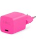 TTEC Сетевое зарядное устройство SmartCharger GAN 20W PD USB-C Travel Fast Charger с кабелем USB-C - USB-C 3A. Длина кабеля: 120см. Цвет: неоновый розовый