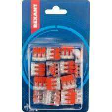 REXANT (07-5203-20) СМК 3-Х ПРОВОДНАЯ 0.14-4 ММ2 РЫЧАЖКОВАЯ КОМПАКТНАЯ, ПРОЗРАЧНАЯ