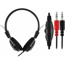 OKLICK Наушники с микрофоном Оклик HS-M200 черный 1.8м накладные оголовье (1532011)