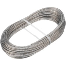Трос СИБРТЕХ Трос металлополимерный прозрачный ПР-3.0, толщина 3.0 мм, моток 20 метров 47629