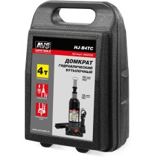 Домкрат AVS HJ-B4TC гидравлический, 4т, 180-350мм. с клапаном, в кейсе (ремкомплект)