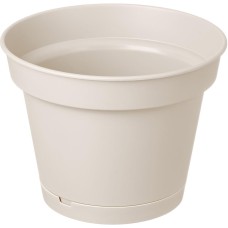 Горшок цветочный HOMVER Mint D240мм, 5л с поддоном (светло-бежевый) 221612125/01