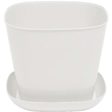 Кашпо VIOLET квадратное 9,8л. с поддоном (белый) 389806