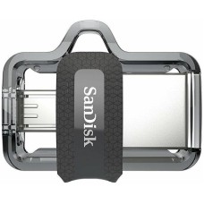 SanDisk Флеш-накопитель SanDisk 128 МБ Ultra Dual Drive m3.0 разъем Micro B, USB-A. Цвет: серый