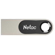 NETAC Флешка USB U505 16ГБ, USB2.0, черный и серебристый [nt03u505n-016g-20bk]
