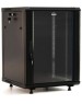 HYPERLINE Шкаф коммутационный TWB-FC-2245-GP-RAL9004 настенный, стеклянная передняя дверь, 22U, 600x1098x450 мм