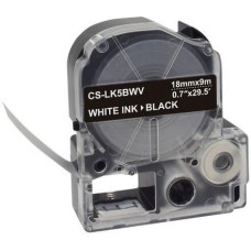 Картридж CACTUS Картридж CS-LK5BWV, LK-5BWV, 18мм, белый шрифт, черный фон, 9м ( CS-LK5BWV