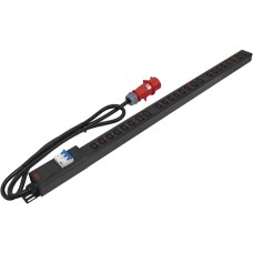 POWERCOM Блок распределения питания PDU-32AV24-18C3-6C9-3P верт.размещ. 18xC13 6xC19 3x32A IEC 60309 2м
