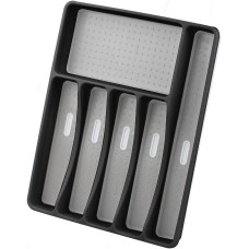 MALLONY Лоток для столовых приборов FORMA, черный, 40,5*32,5*4,5 (пластмасса) (310873)