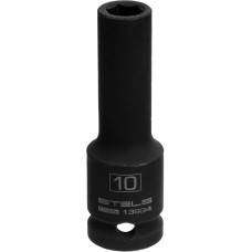 STELS Головка ударная удлиненная шестигранная, 10 мм, 1/2, CrMo 13934