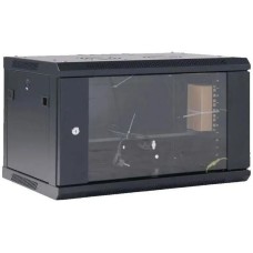 REXANT Шкаф коммутационный 04-0664-112 настенный, стеклянная передняя дверь, 6U, 450x600 мм