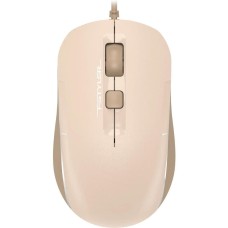 A4TECH Мышь Fstyler FM26 бежевый/коричневый оптическая 1600dpi USB для ноутбука 4but (FM26 USB (CAFE LATTE))
