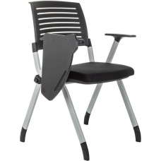 БЮРОКРАТ Стул X-Click-PP черный со столиком на ножках металл серый