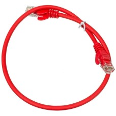 LANMASTER Патч-корд LAN-PC45/U5E-0.5-RD UTP RJ-45 вил.-вилка RJ-45 кат.5E 0.5м красный LSZH (уп.:1шт)