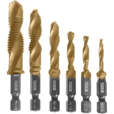 DENZEL Набор сверл-метчиков, М4-М12, Р6М5 // 76781