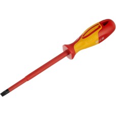 GROSS Отвертка диэлектрическая SL8 х 150 мм, CrMo, до 1000 В, двухкомпонентная рукоятка 12945