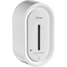 GFmark - Дозатор СЕНСОРНЫЙ, для жидкого мыла, заоваленный корпус, пластик АБС, с полоской, 1000 мл, цвет БЕЛЫЙ. 728