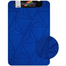 САНАКС - Коврик в ванную КРОСС-ЛООП, одинарный, СИНИЙ, однотонный, 500х800 мм,100% полиэстер 00845