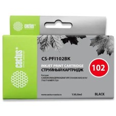 Картридж струйный CACTUS Картридж струйный CS-PFI102BK PFI-102 BK черный (130мл) для Canon iPF500/iPF600/iPF700/ MFP M40/iPF765/LP17/LP24 с чипом