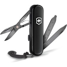 VICTORINOX Нож перочинный Signature Lite Onyx Black (0.6226.31P) 58мм 8функц. черный подар.коробка в комплекте: шнурок