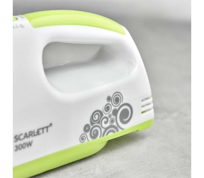 Миксер SCARLETT SC-HM40S05 белый с зеленым