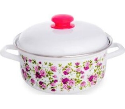 Кастрюля ЛЫСЬВА 1510АП2/4 Китайская роза, эмал. 2,0л