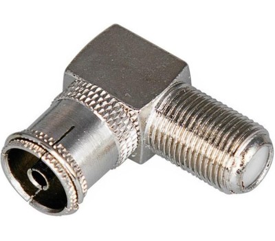 Переходник REXANT (05-4312) ПЕРЕХОД ГНЕЗДО F-ГНЕЗДО TV УГЛОВОЙ