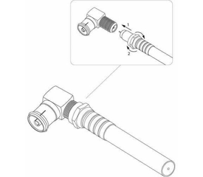 Переходник REXANT (05-4312) ПЕРЕХОД ГНЕЗДО F-ГНЕЗДО TV УГЛОВОЙ