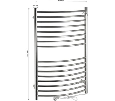 Полотенцесушитель электрический BRIMIX BK110 КЛАССИК-ПРЕМИУМ-ДУГА 1040х610х 105мм на 16 перекладин с сухим ТЭНом, 200W, T-50*C, из нерж/стали