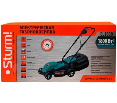 Газонокосилка STURM EL1838 Электрическая газонокосилка