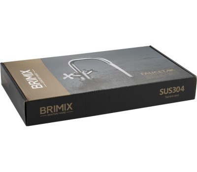 Смеситель BRIMIX 9315 Смеситель кухонный металокерамика, гибкий излив, из нержавеющей стали марка 304, серии СТАНДАРТ