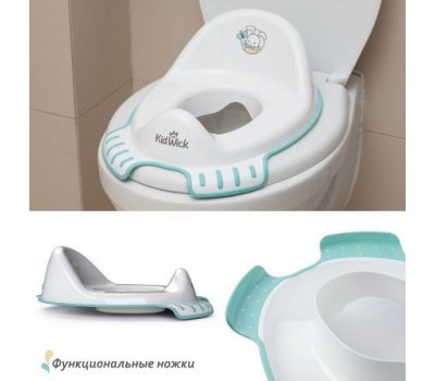 Накладка на унитаз KIDWICK Накладка на унитаз МП Флиппер, белый-бирюзовый, шт KW120100