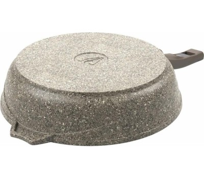 Сковорода МЕЧТА С26902 Premium (mokko) 26см с несъемн. ручкой и стекл. крышкой