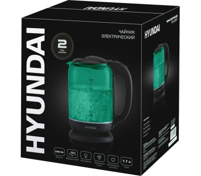 Чайник электрический HYUNDAI HYK-G2807 (1.8л. стекло)