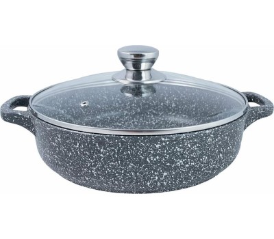 Жаровня ТРАДИЦИЯ ТМ9243 Жаровня а/пр литая 24см стекл/кр Мрамор