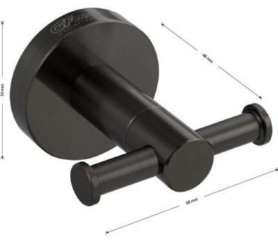 крючок GFMARK 78114 Крючок двойной ГРАФИТ