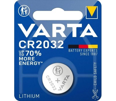 VARTA Батарея Electronics BL1 Lithium CR2032 (1шт) блистер