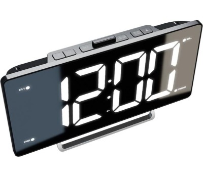 Радиочасы-будильник SOUNDMAX SM-1561U (черный с белым)