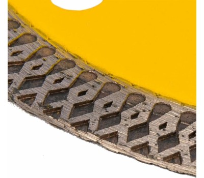 Алмазный диск DENZEL Диск алмазный отрезной 115 х 22,2мм, сплошной, супертонкий, горячий пресс, сухой/мокрый рез 73057