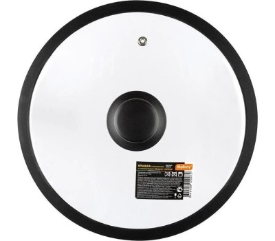 Крышка MALLONY Крышка стеклянная C-type с силиконовым ободком CAPPELLO-C, 24 см диа