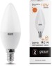 GAUSS Лампа светодиодная Elementary 10Вт цок.:E14 свеча 220B 3000K св.свеч.бел.теп. C37 (упак.:10шт) (33110)