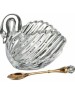 Икорница LEFARD 195-112 MUZA CRYSTAL ЛЕБЕДЬ с ложкой 11*7*8,5см