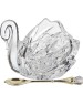 Икорница LEFARD 195-112 MUZA CRYSTAL ЛЕБЕДЬ с ложкой 11*7*8,5см