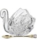 Икорница LEFARD 195-112 MUZA CRYSTAL ЛЕБЕДЬ с ложкой 11*7*8,5см