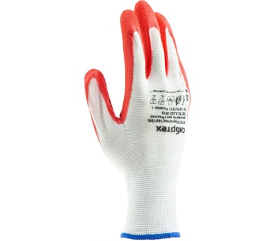 СИБРТЕХ Перчатки трикотажные полиэфирные, латексное рельефное покрытие, Россия, 67767