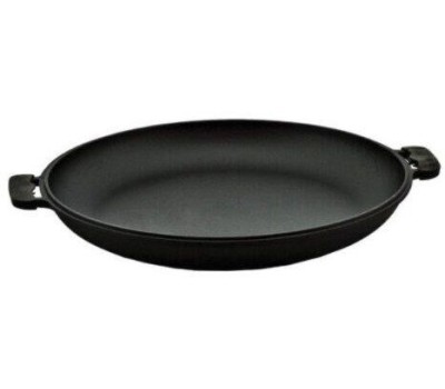 РОССИЯ 0036-4 Крышка-cковорода чугунная, 36 см, с двумя ручками