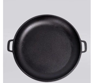 РОССИЯ 0036-4 Крышка-cковорода чугунная, 36 см, с двумя ручками