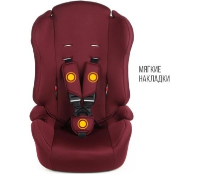 Детское автомобильное кресло ZLATEK KRES4137 ZL513 Basic разборное гр.I/II/III, бордо