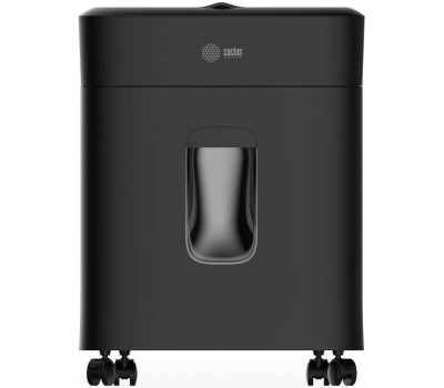 CACTUS Шредер CS-SH-D4 черный с автоподачей (секр.P-5) фрагменты 60лист. 15лтр. скрепки скобы пл.карты